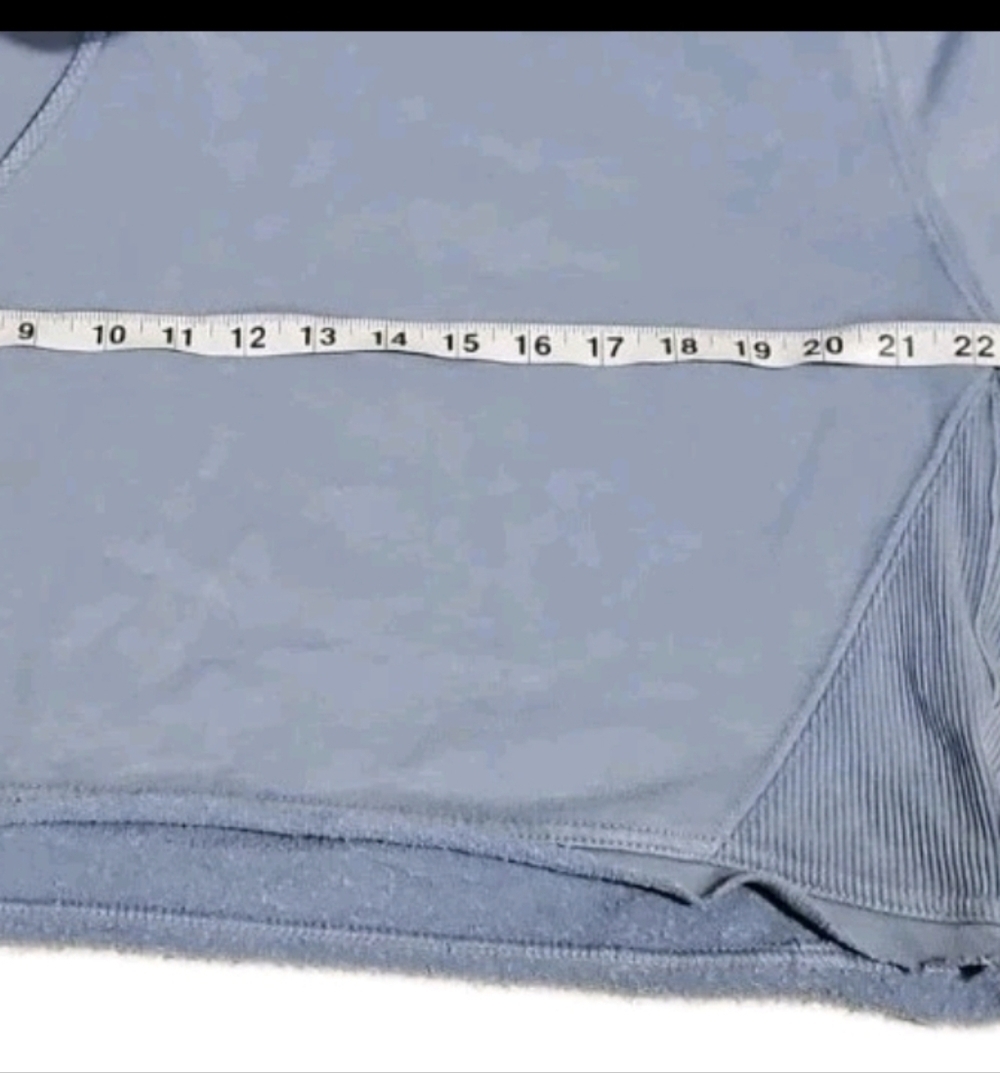 American Eagle Grayish Blue Pullover Hoodie Sz L Womans Casual Cotton Blend 💵 - Picture 6 of 10